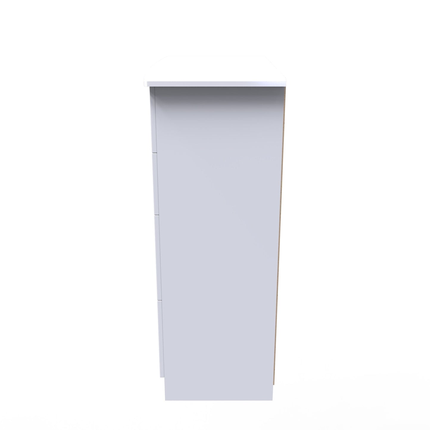 Knightsbridge Tall Chest of Drawers White 4 Drawers 108cm