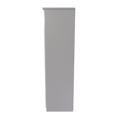 Knightsbridge Tall Wardrobe Off-White 2 Doors 1 Shelf 182cm