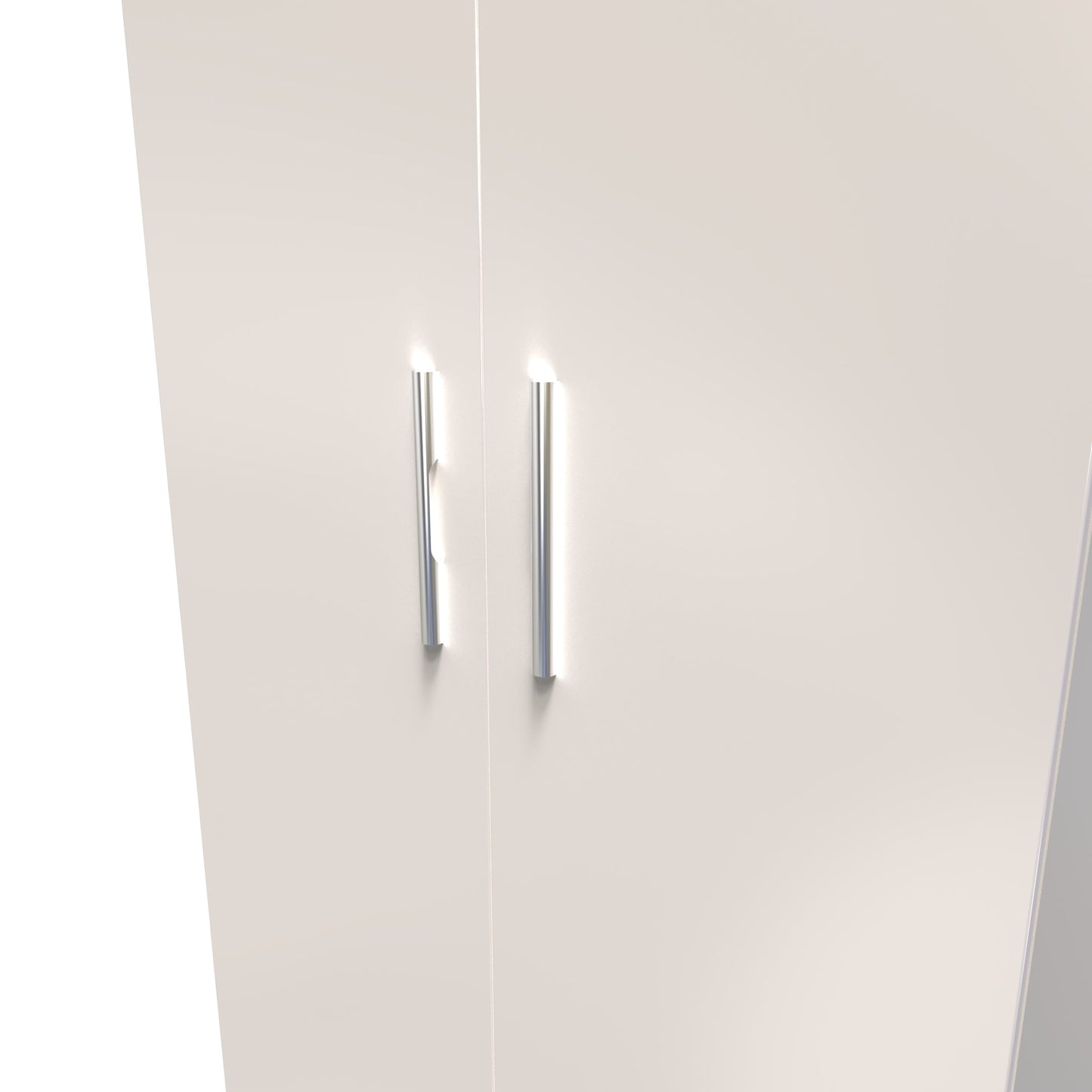 Knightsbridge Tall Wardrobe Off-White 2 Doors 1 Shelf 182cm