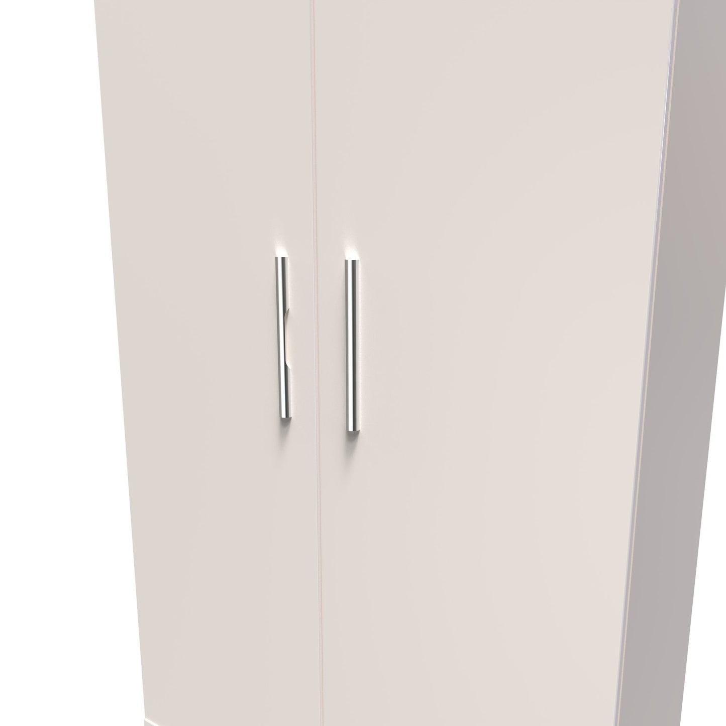 Knightsbridge Tall Wardrobe Off-White 2 Doors 2 Drawers 182cm