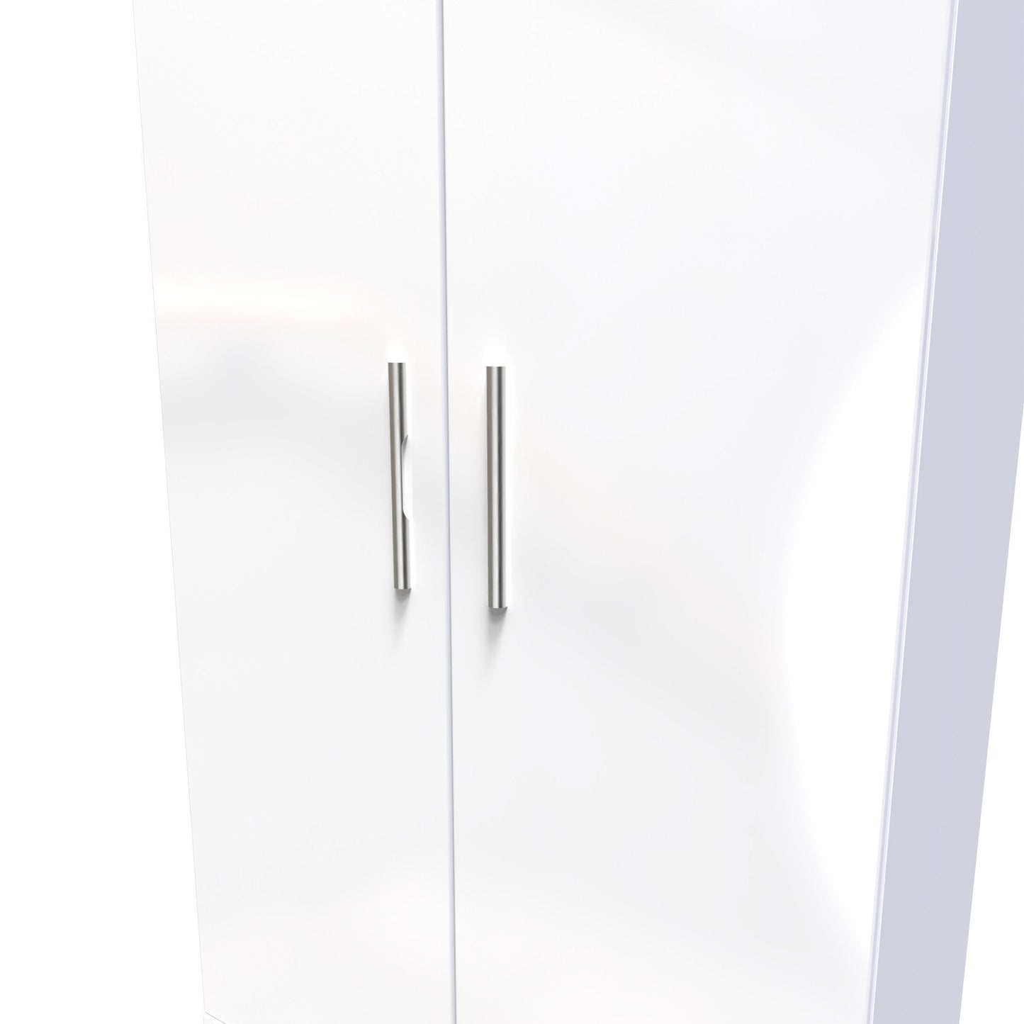 Knightsbridge Tall Wardrobe White 2 Doors 2 Drawers 182cm