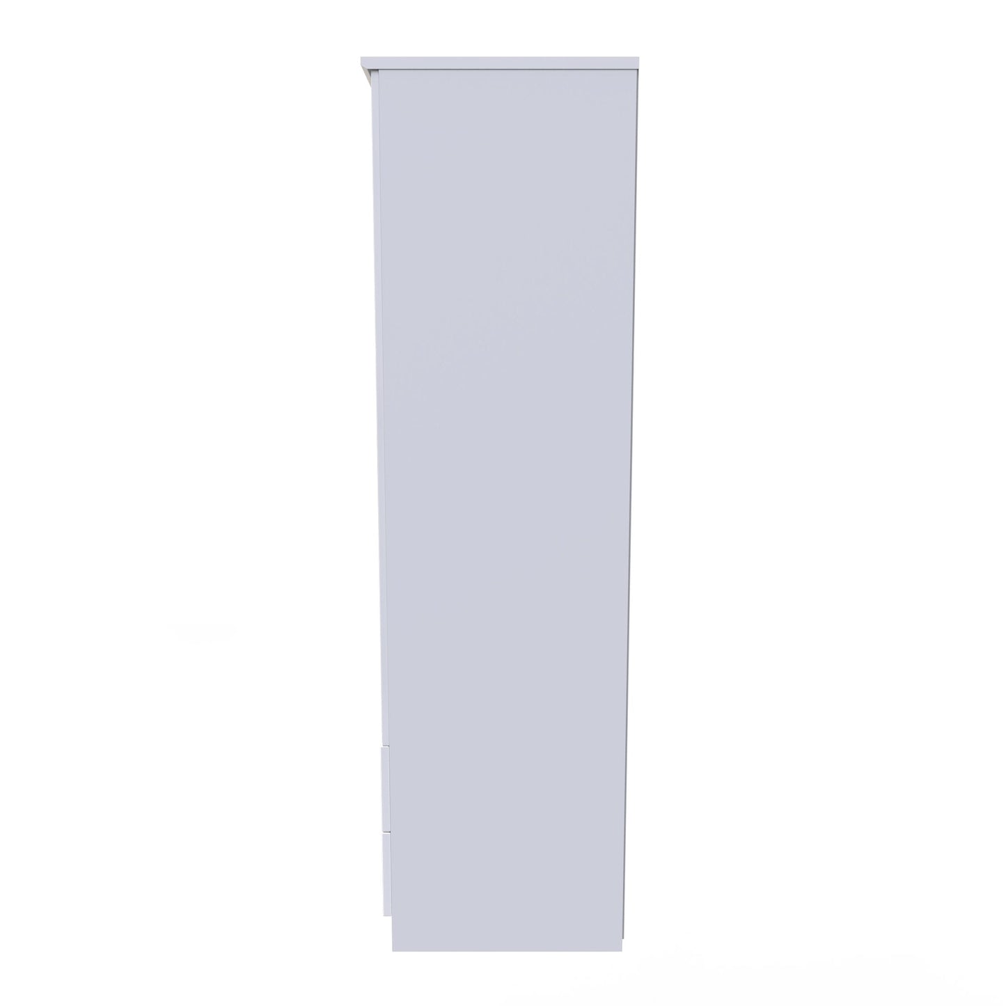 Knightsbridge Tall Wardrobe White 2 Doors 2 Drawers 182cm