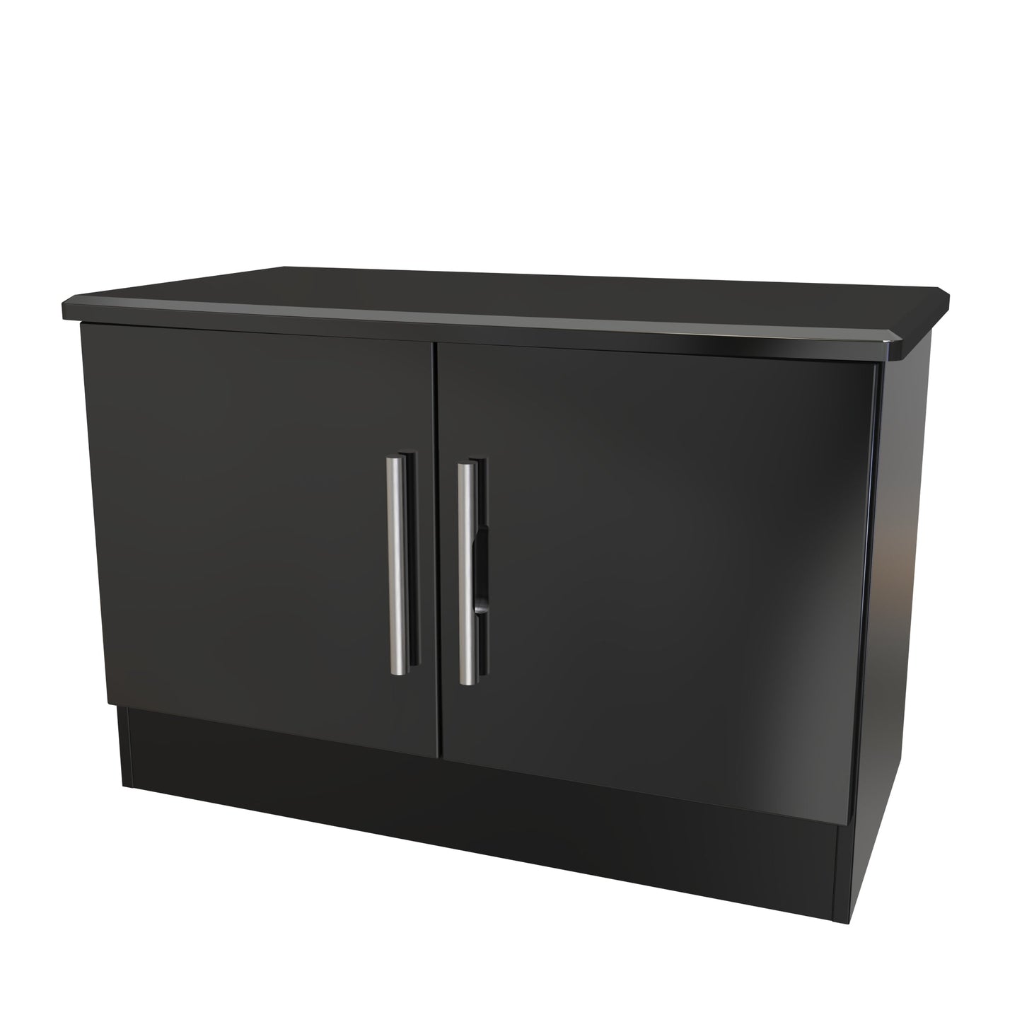 Knightsbridge TV Unit Black 2 Doors 77cm