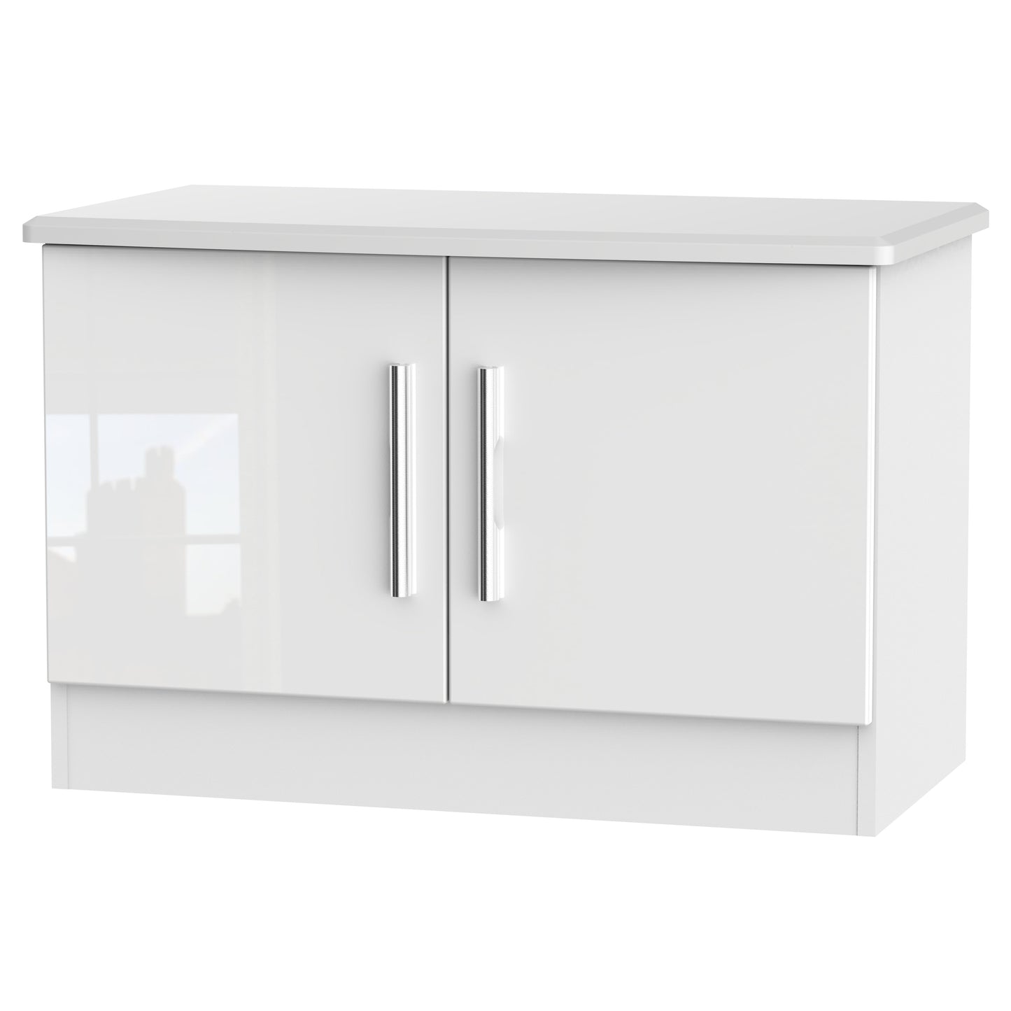 Knightsbridge TV Unit White 2 Doors 77cm