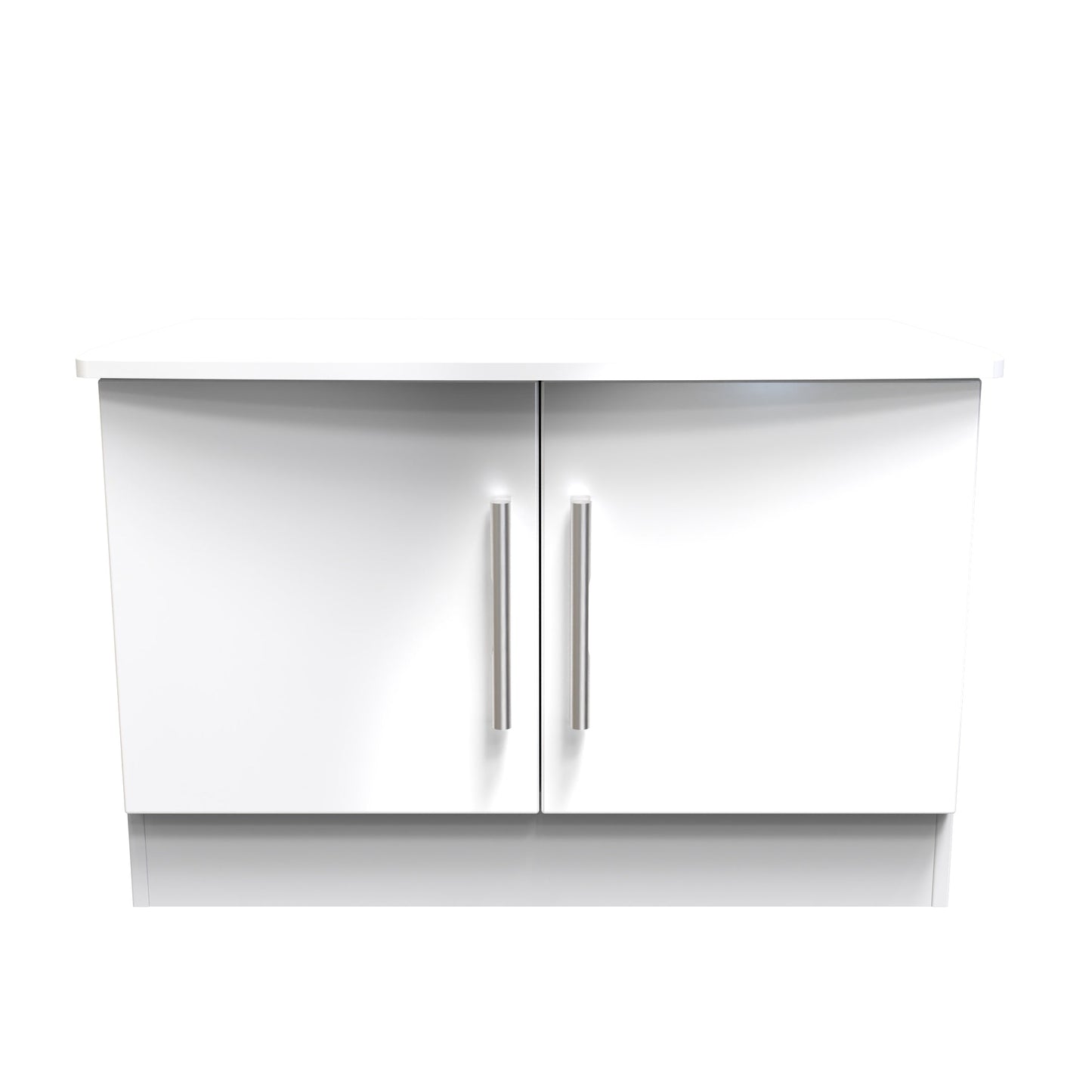Knightsbridge TV Unit White 2 Doors 77cm