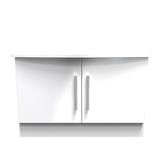 Knightsbridge TV Unit White 2 Doors 77cm