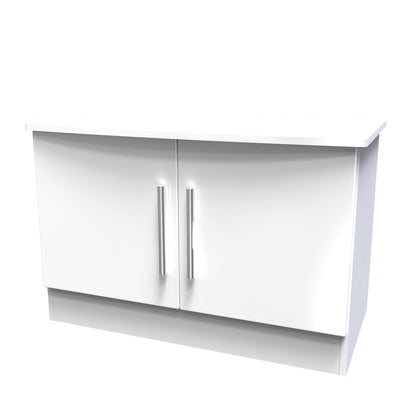 Knightsbridge TV Unit White 2 Doors 77cm