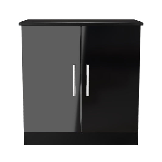 Knightsbridge Cabinet Black 2 Doors 79cm