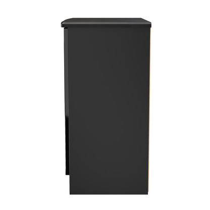 Knightsbridge Cabinet Black 2 Doors 79cm