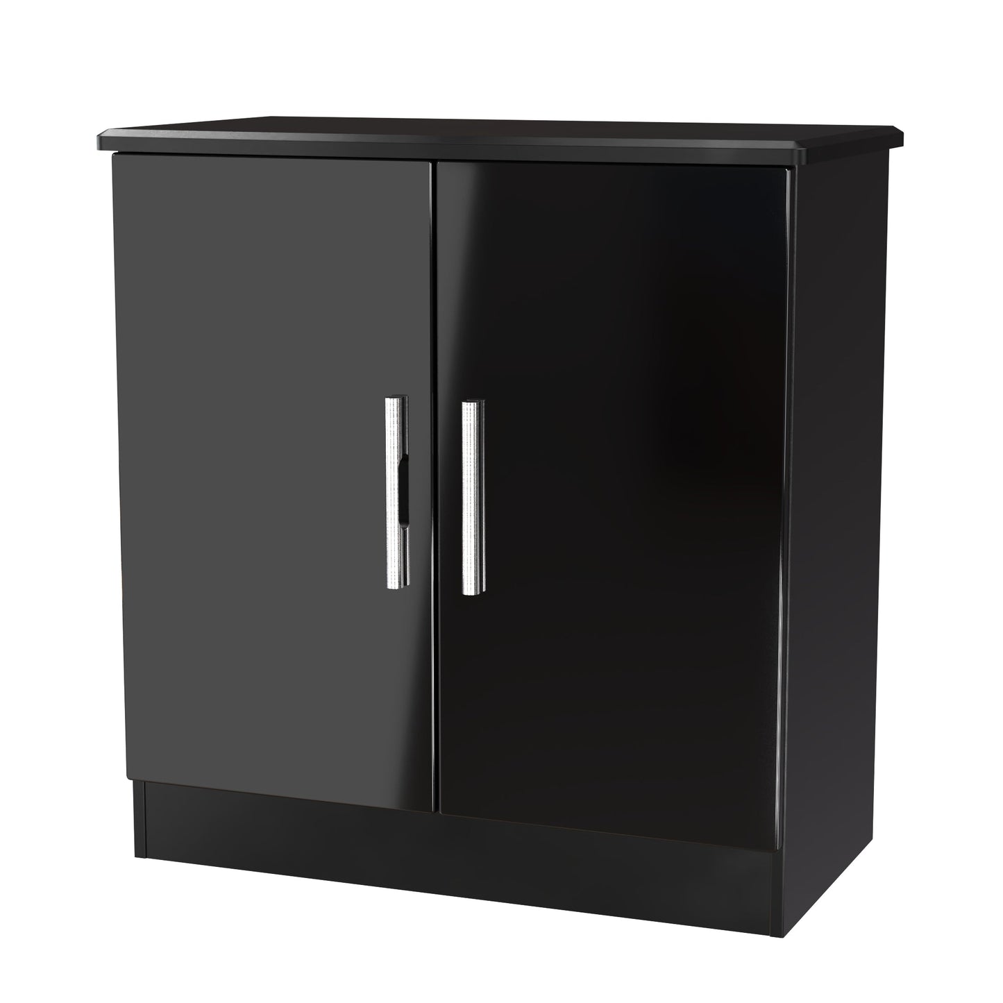 Knightsbridge Cabinet Black 2 Doors 79cm