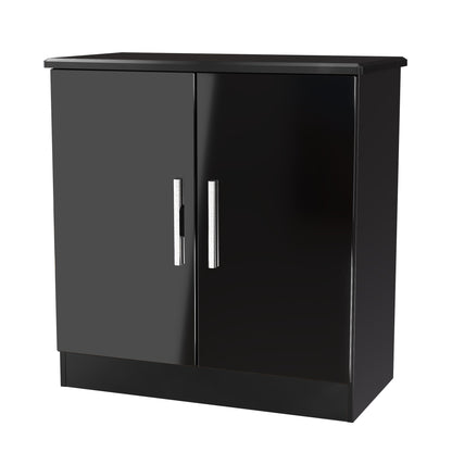 Knightsbridge Cabinet Black 2 Doors 79cm