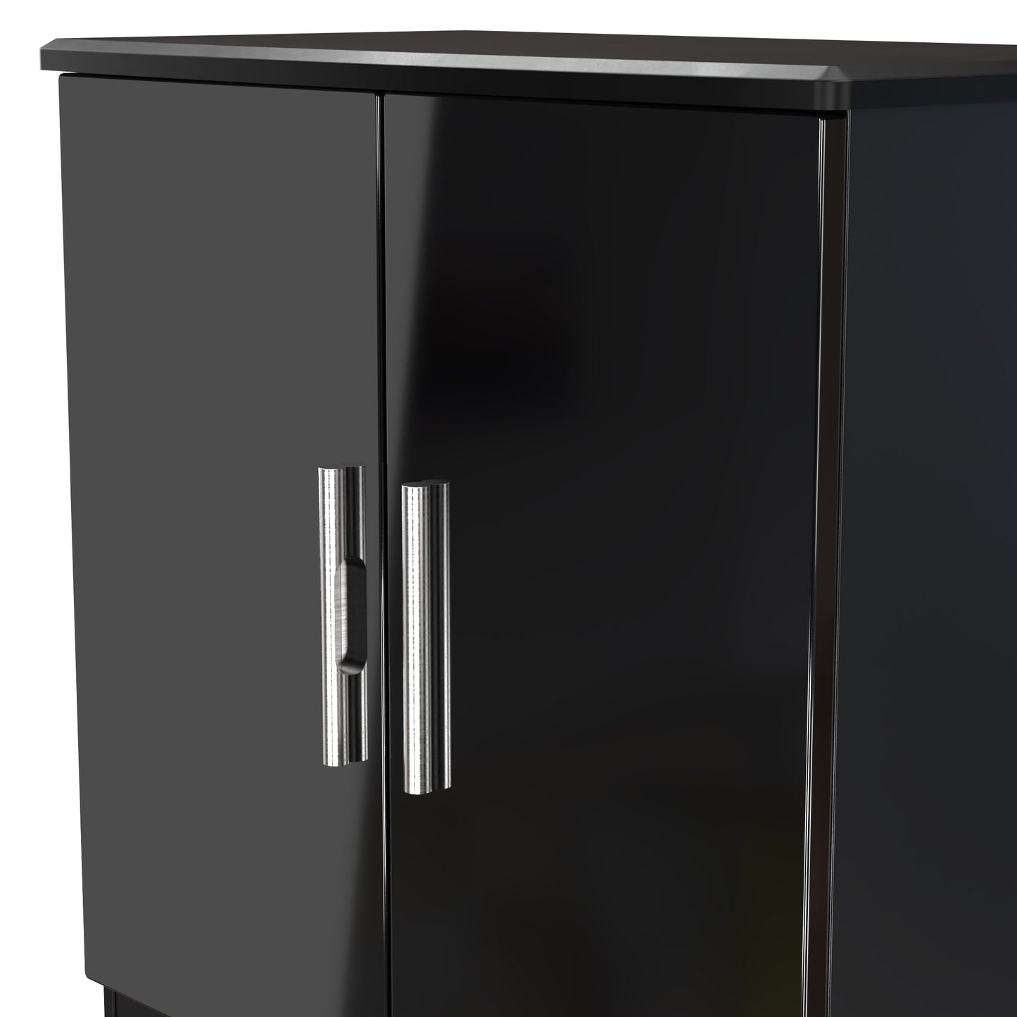 Knightsbridge Cabinet Black 2 Doors 79cm