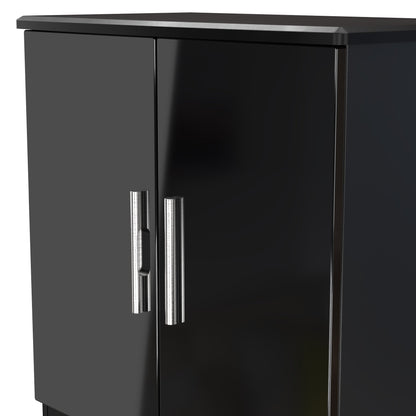 Knightsbridge Cabinet Black 2 Doors 79cm