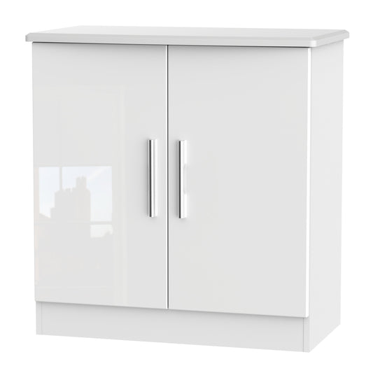 Knightsbridge Cabinet White 2 Doors 79cm