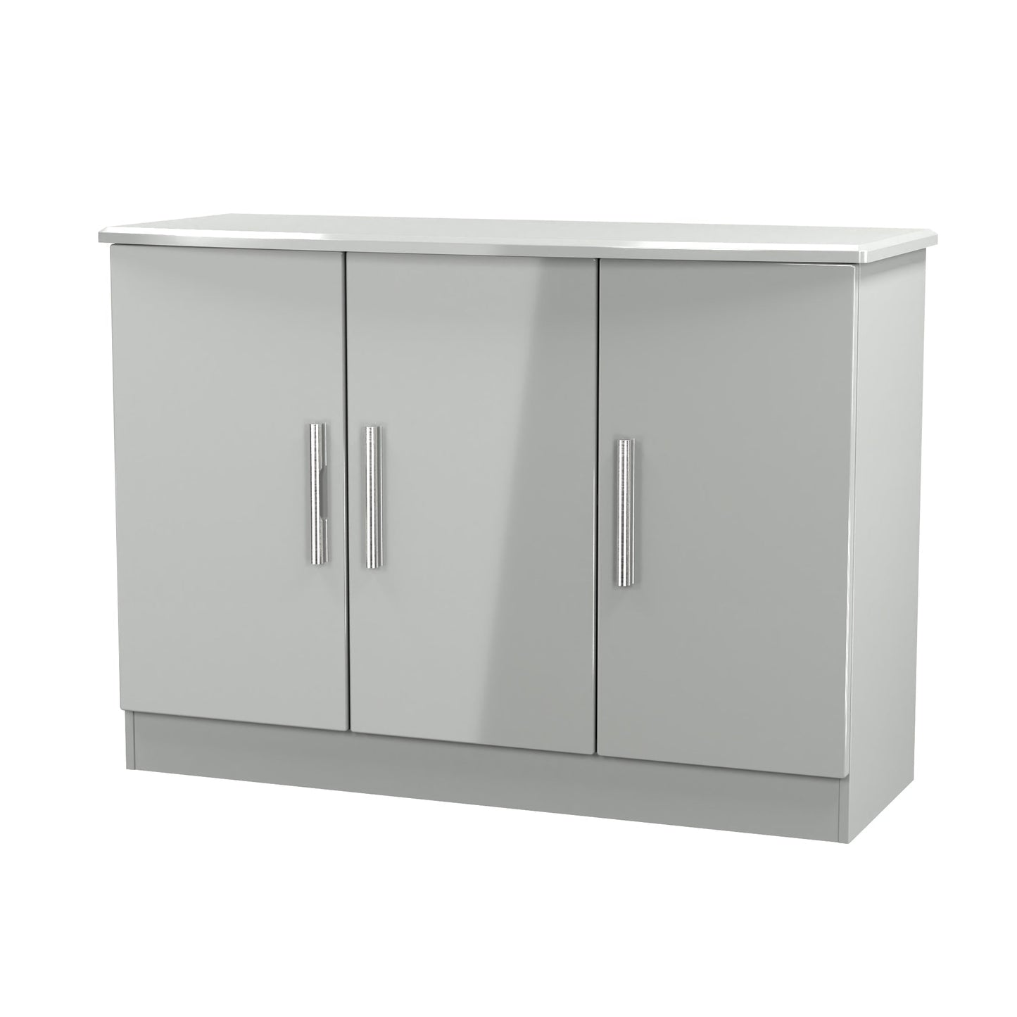 Knightsbridge Large Sideboard Grey 3 Doors 112cm