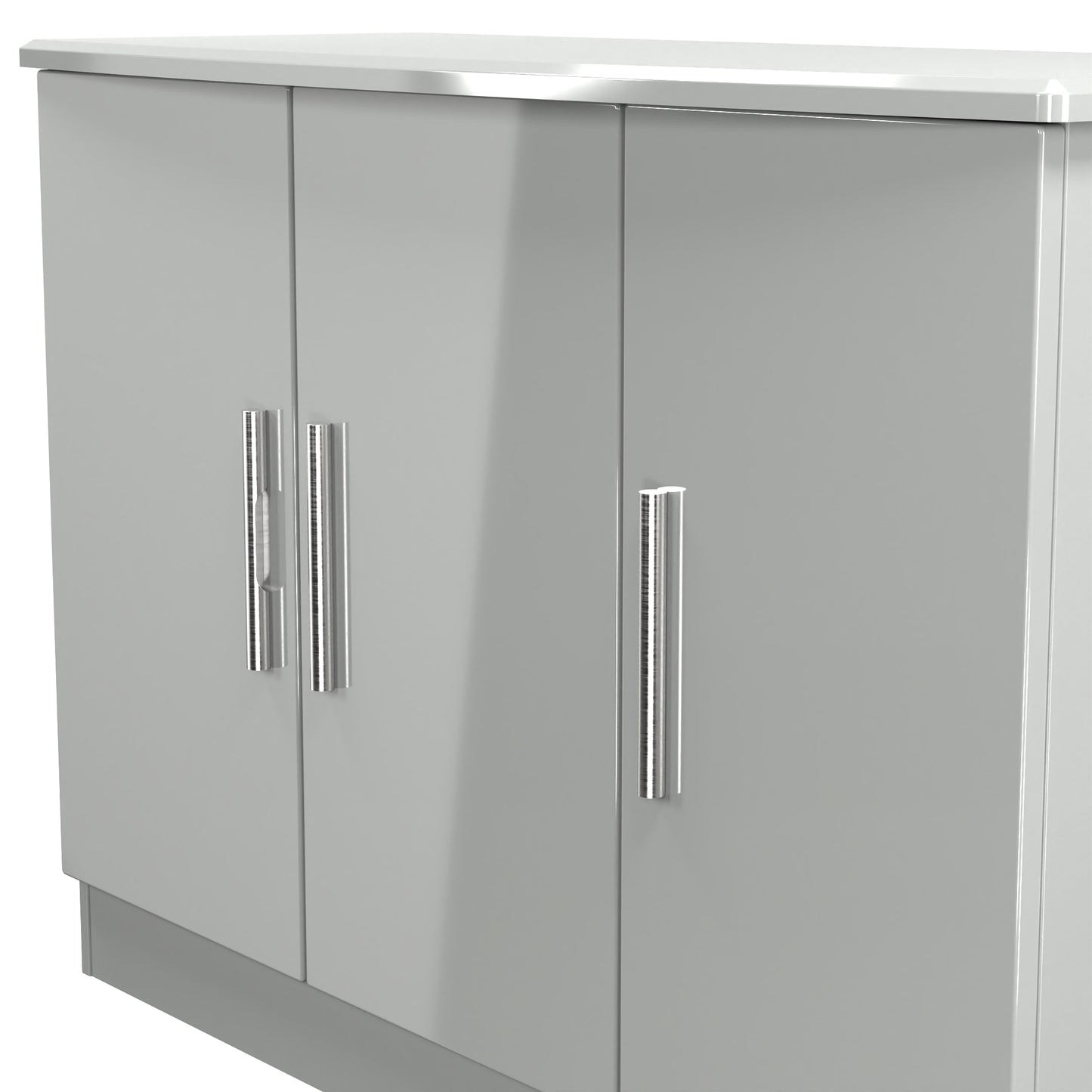 Knightsbridge Large Sideboard Grey 3 Doors 112cm