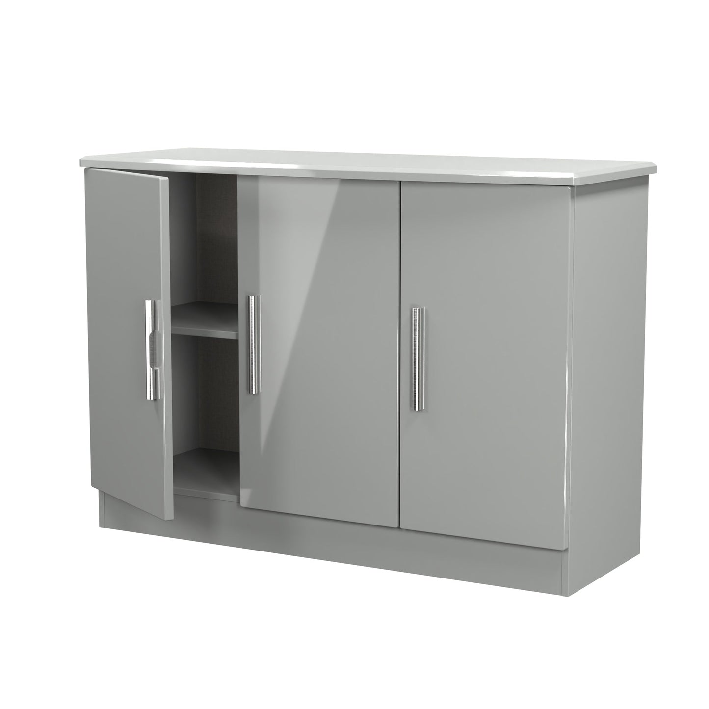 Knightsbridge Large Sideboard Grey 3 Doors 112cm