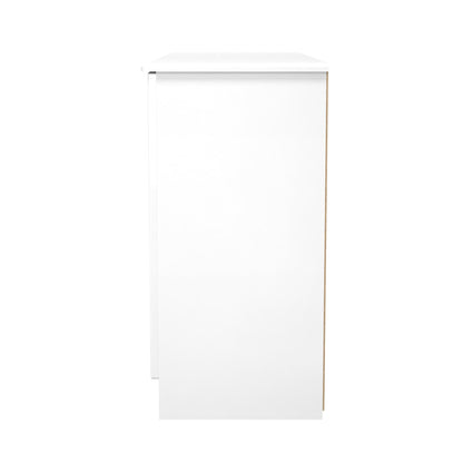 Knightsbridge Large Sideboard White 2 Doors 2 Shelves 3 Drawers 128cm