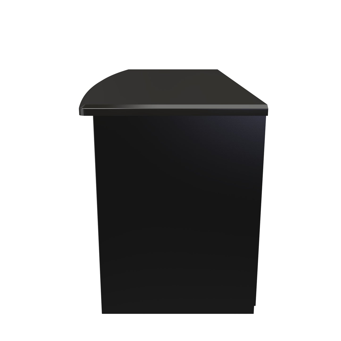 Knightsbridge TV Unit Black 5 Shelves 1 Drawer 112cm