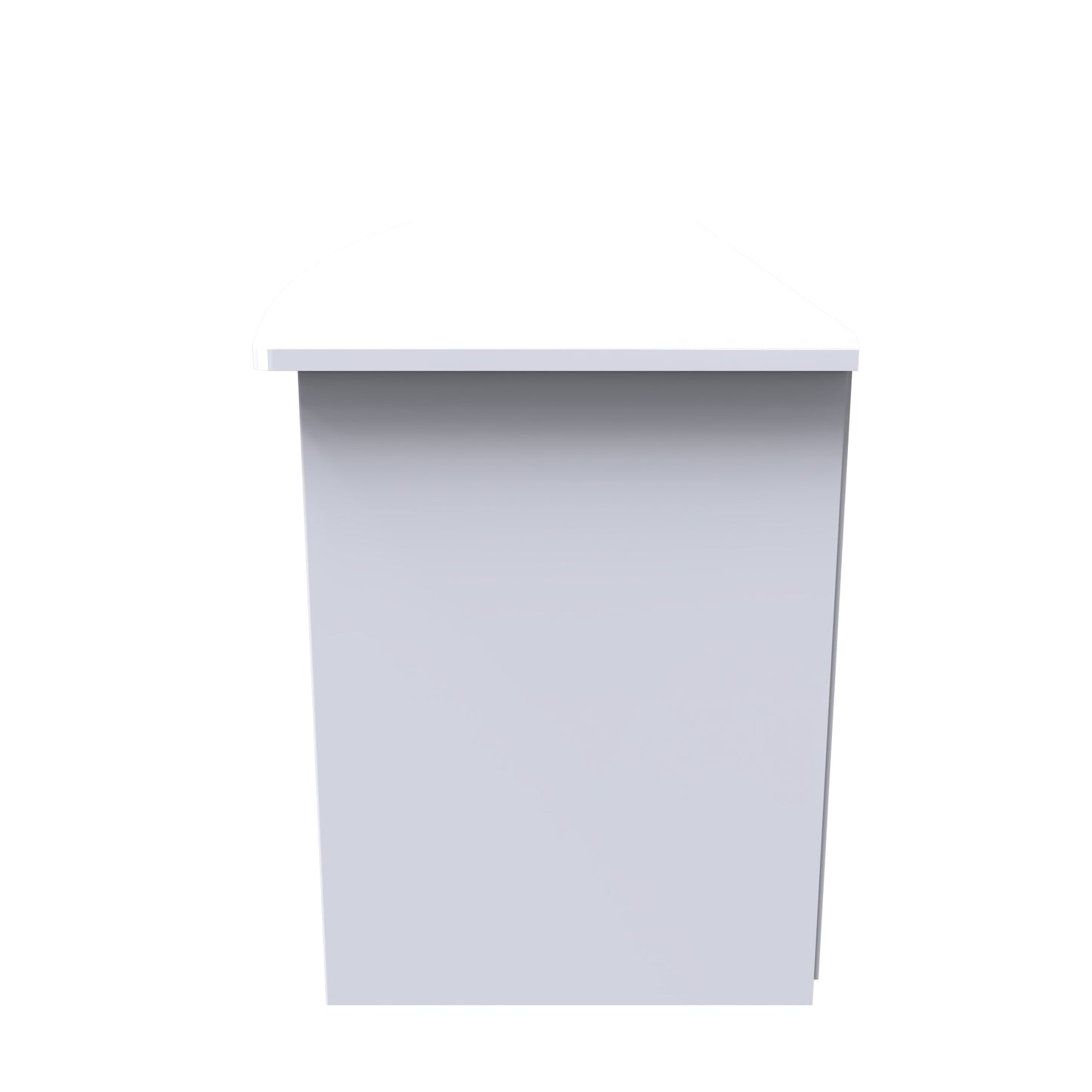 Knightsbridge TV Unit White 5 Shelves 1 Drawer 112cm