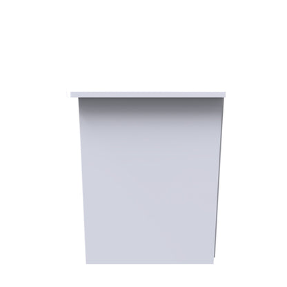 Knightsbridge TV Unit White 5 Shelves 1 Drawer 112cm