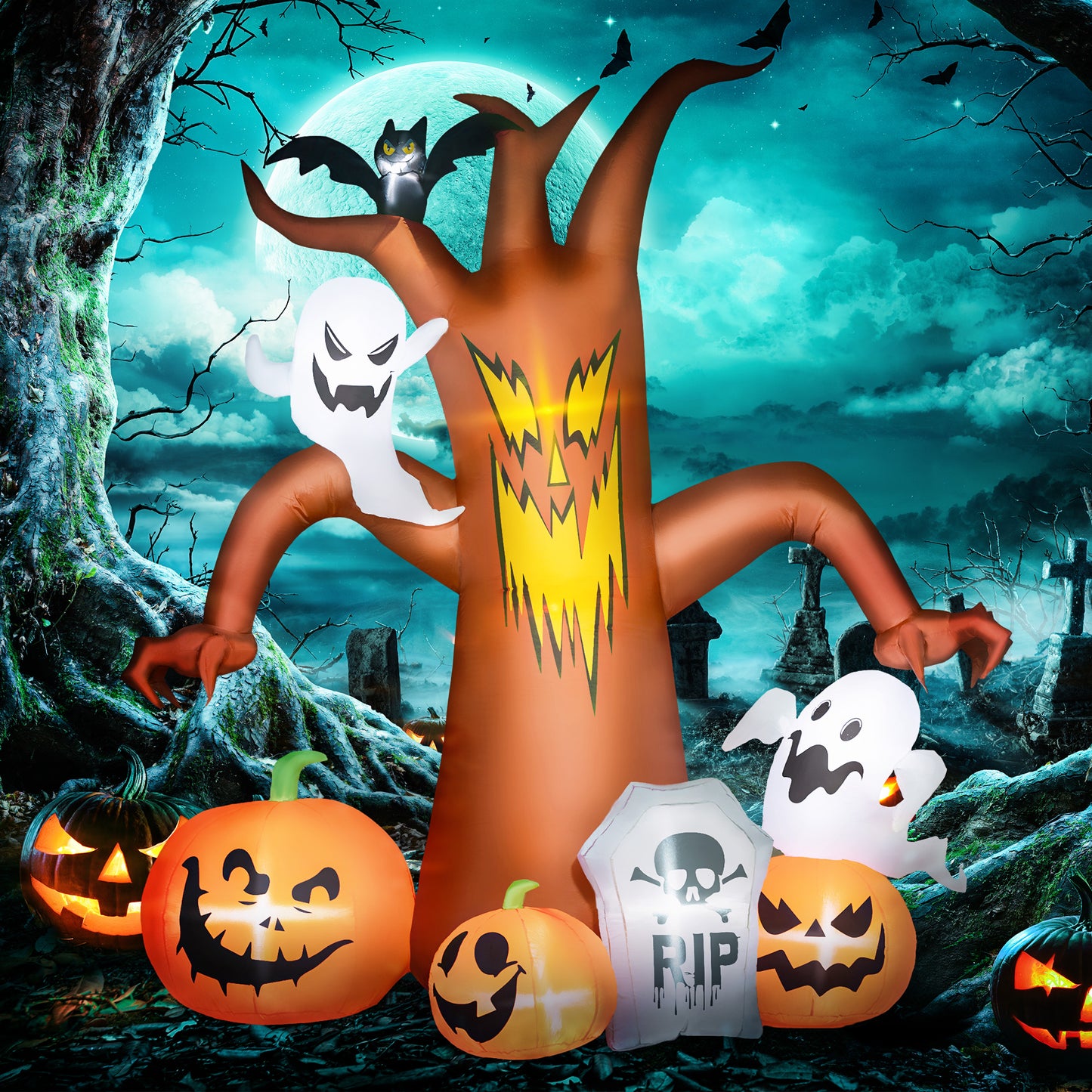 Haunted Tree Inflatable Halloween Decoration - 240cm Primary Image