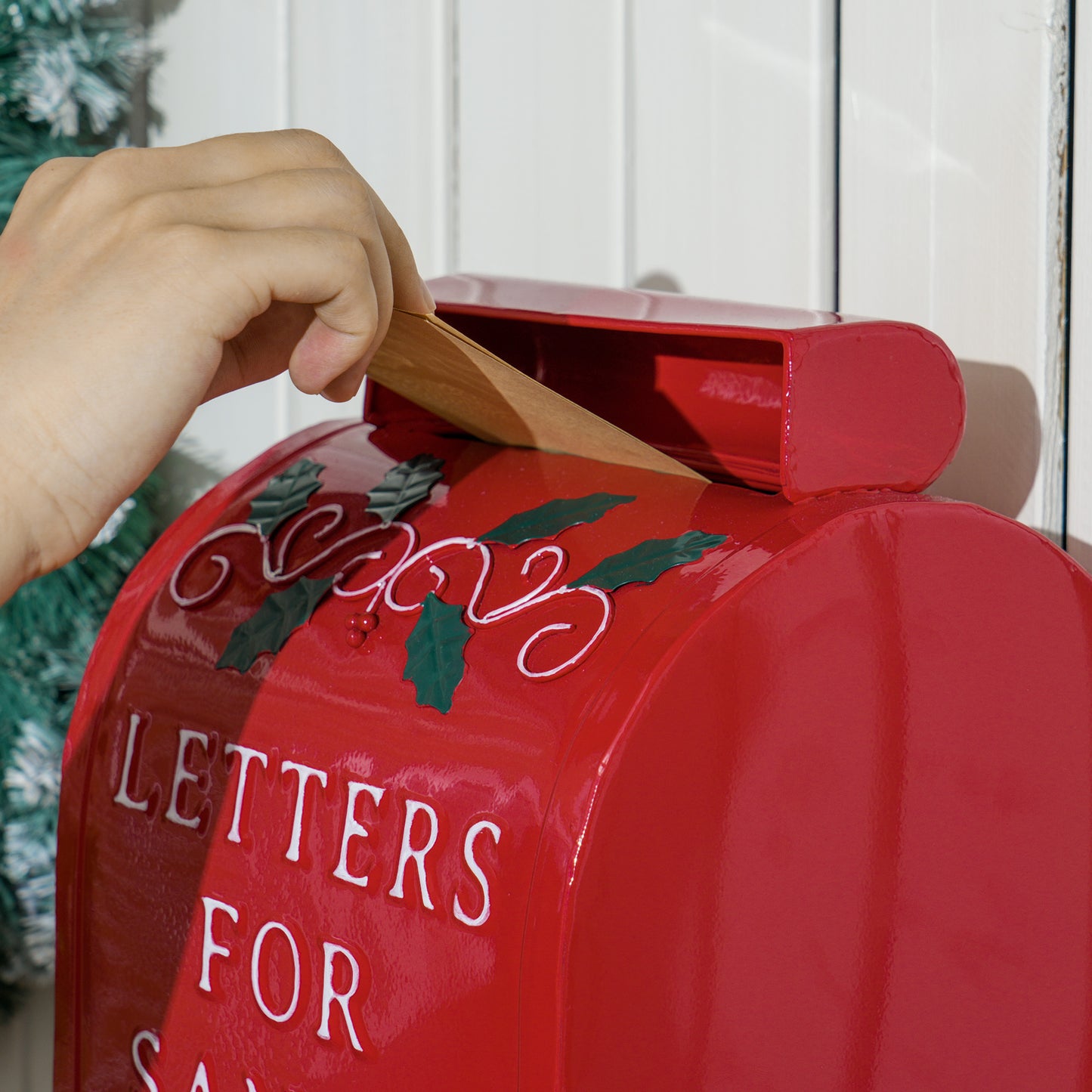 Postbox Christmas Decoration Red - 47cm