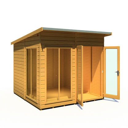 Shire Lela 7' 9" x 7' 9" Pent Summerhouse - Premium Dip Treated Shiplap