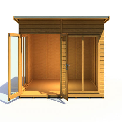 Shire Lela 7' 9" x 7' 9" Pent Summerhouse - Premium Dip Treated Shiplap