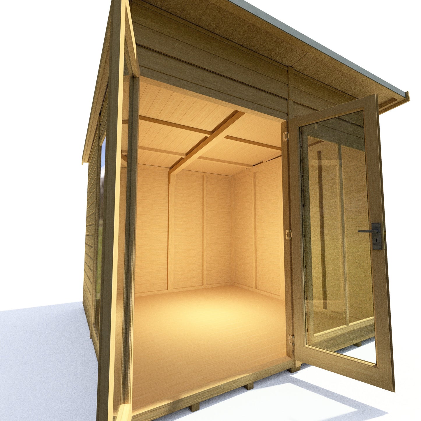 Shire Lela 7' 9" x 7' 9" Pent Summerhouse - Premium Dip Treated Shiplap