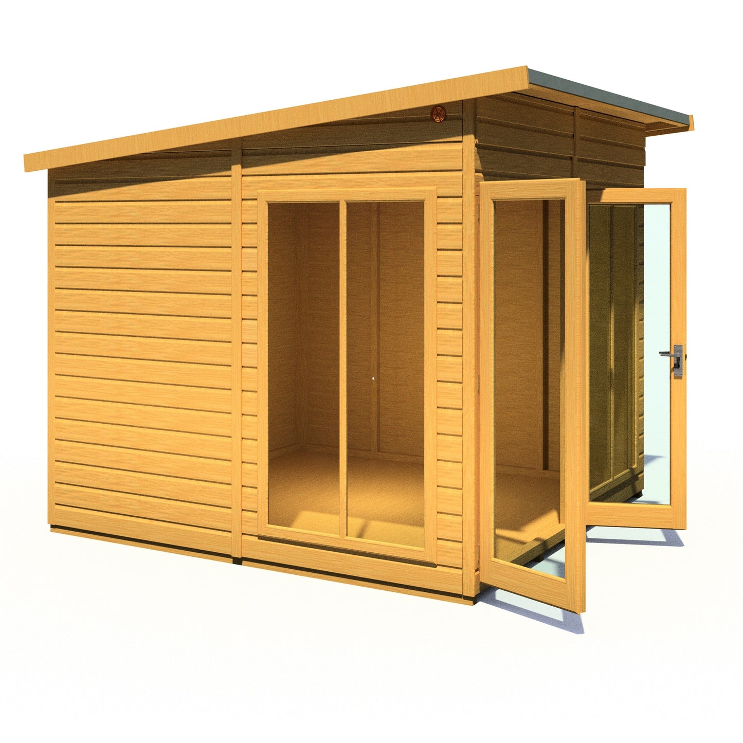 Shire Lela 7' 9" x 7' 9" Pent Summerhouse - Premium Dip Treated Shiplap