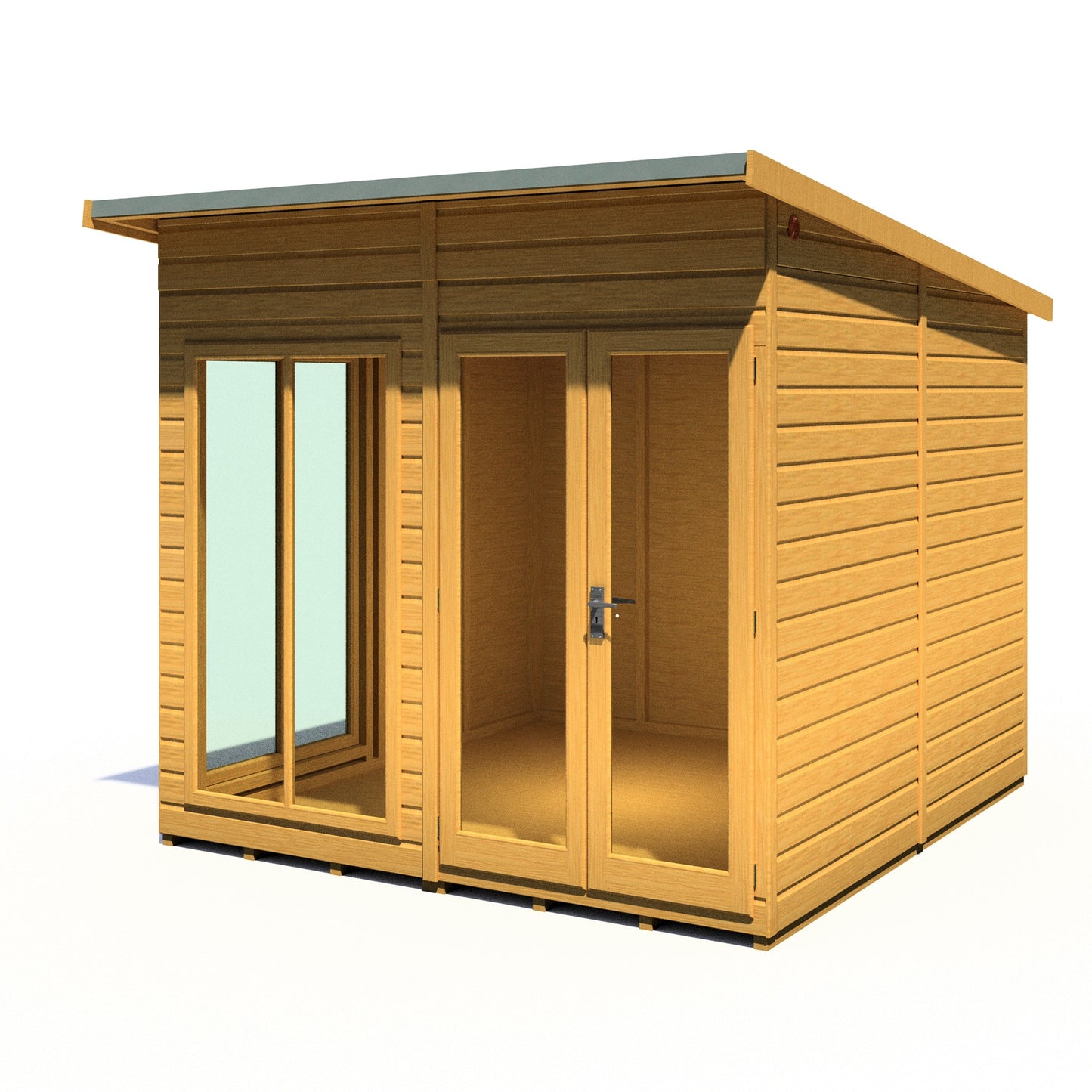 Shire Lela 7' 9" x 7' 9" Pent Summerhouse - Premium Dip Treated Shiplap