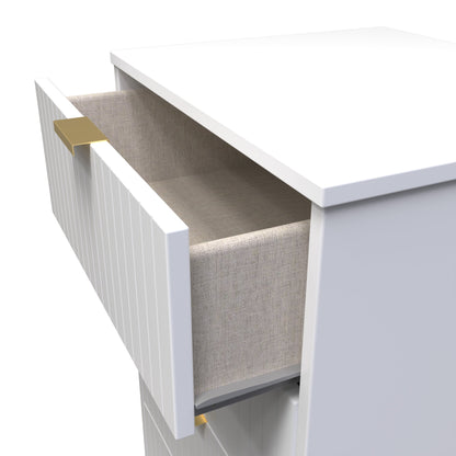 Linear Tall Tallboy White 5 Drawers 109cm