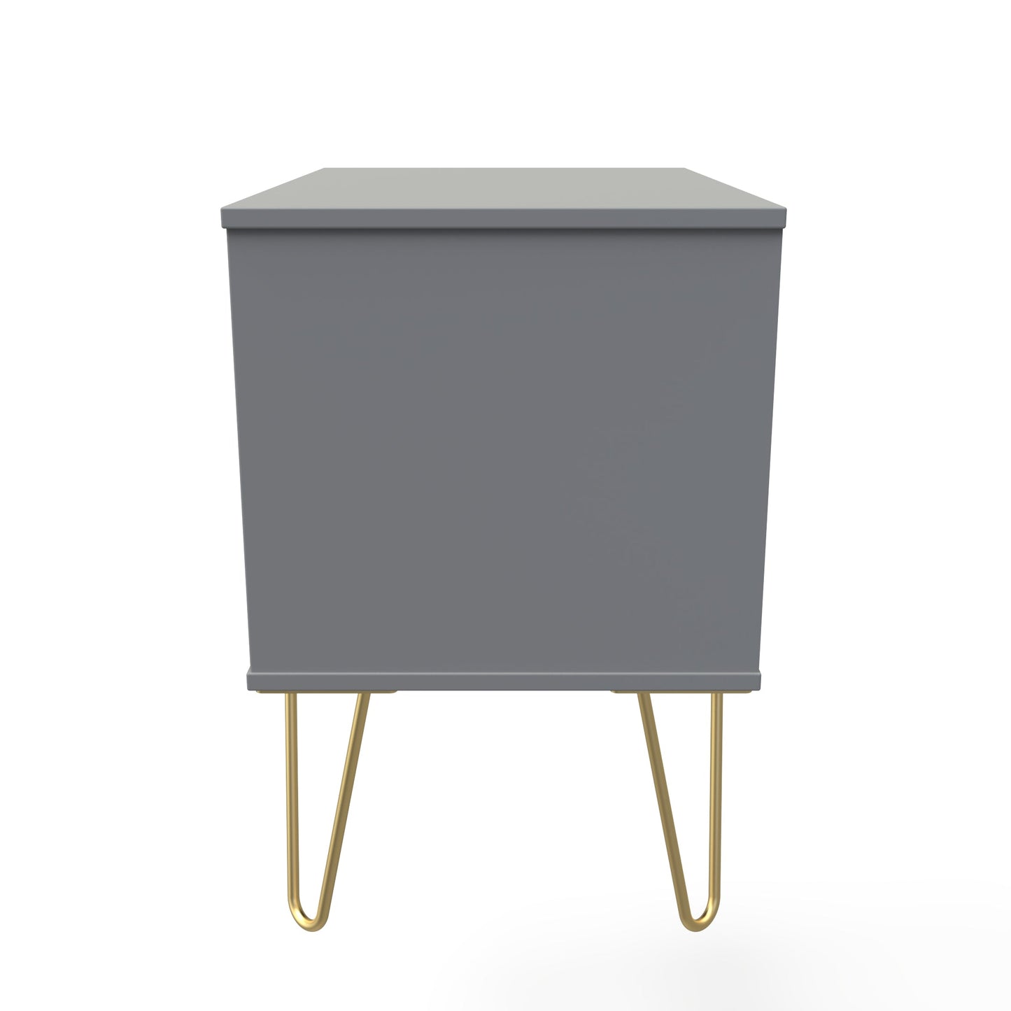 Linear Side Table Grey 2 Drawers 60cm