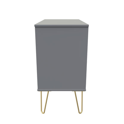 Linear Chest of Drawers Grey 3 Drawers 77cm