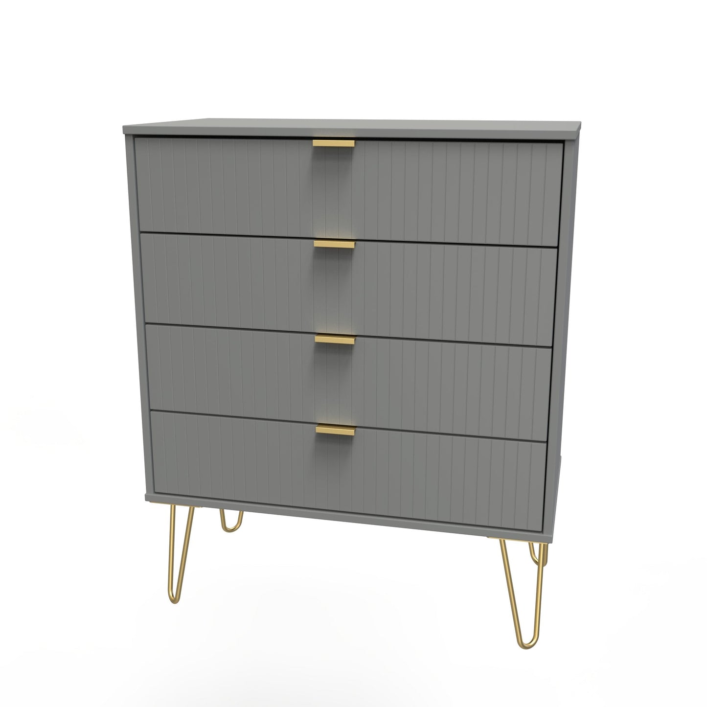 Linear Chest of Drawers Grey 4 Drawers 93cm