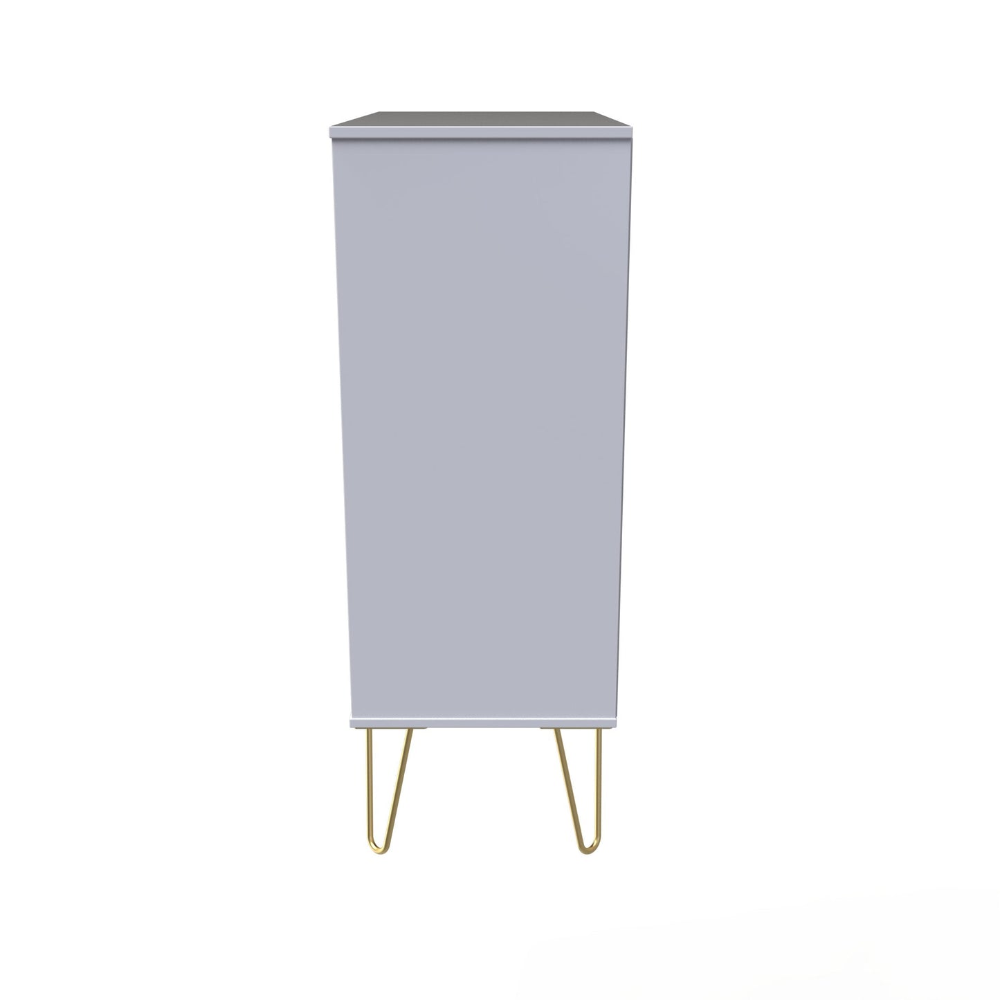 Linear Tall Chest of Drawers White 5 Drawers 109cm