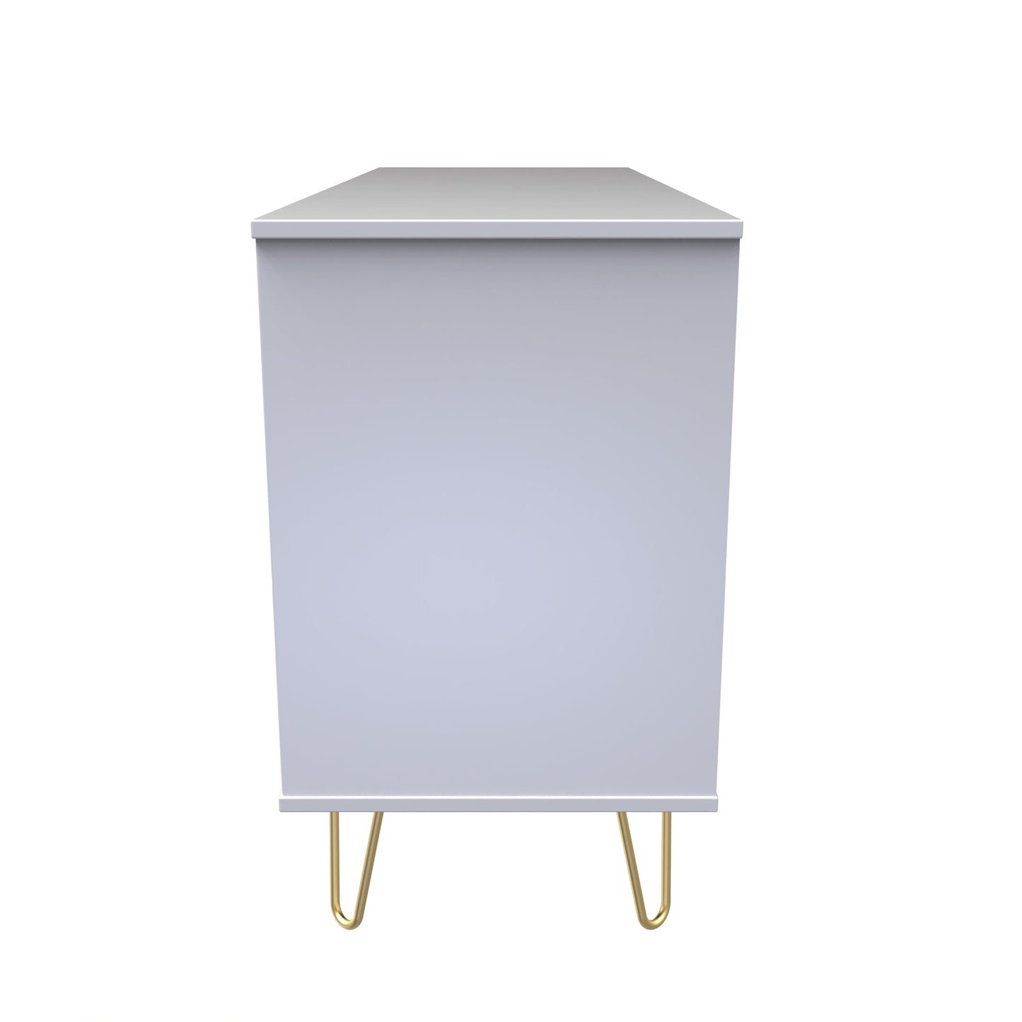 Linear Large Chest of Drawers White 6 Drawers 115cm