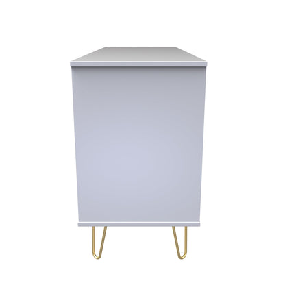 Linear Large Chest of Drawers White 6 Drawers 115cm