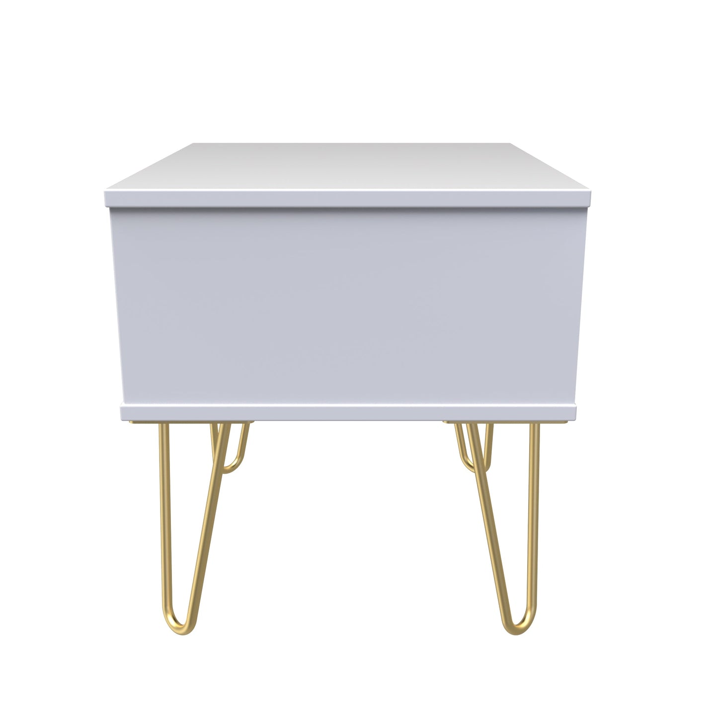 Linear Bedside Table White 1 Drawer 45cm