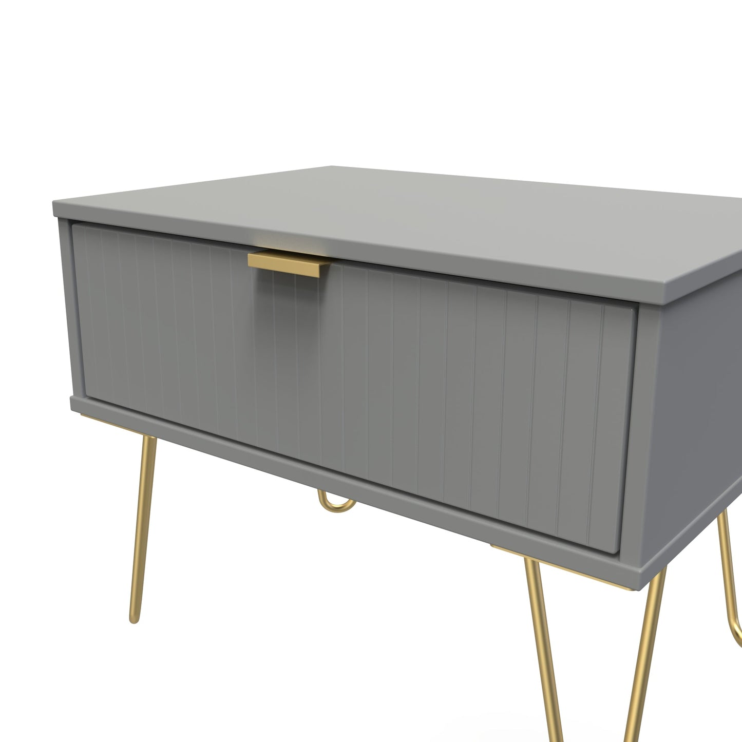 Linear Side Table Grey 1 Drawer 58cm