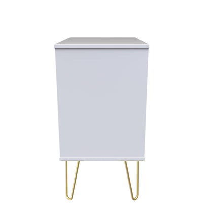 Linear Chest of Drawers White 3 Drawers 76cm