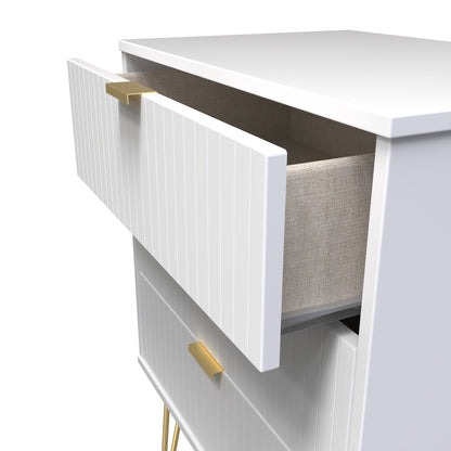 Linear Chest of Drawers White 3 Drawers 76cm