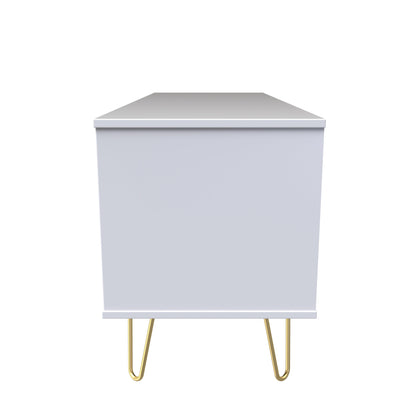 Linear Large Chest of Drawers White 4 Drawers 115cm