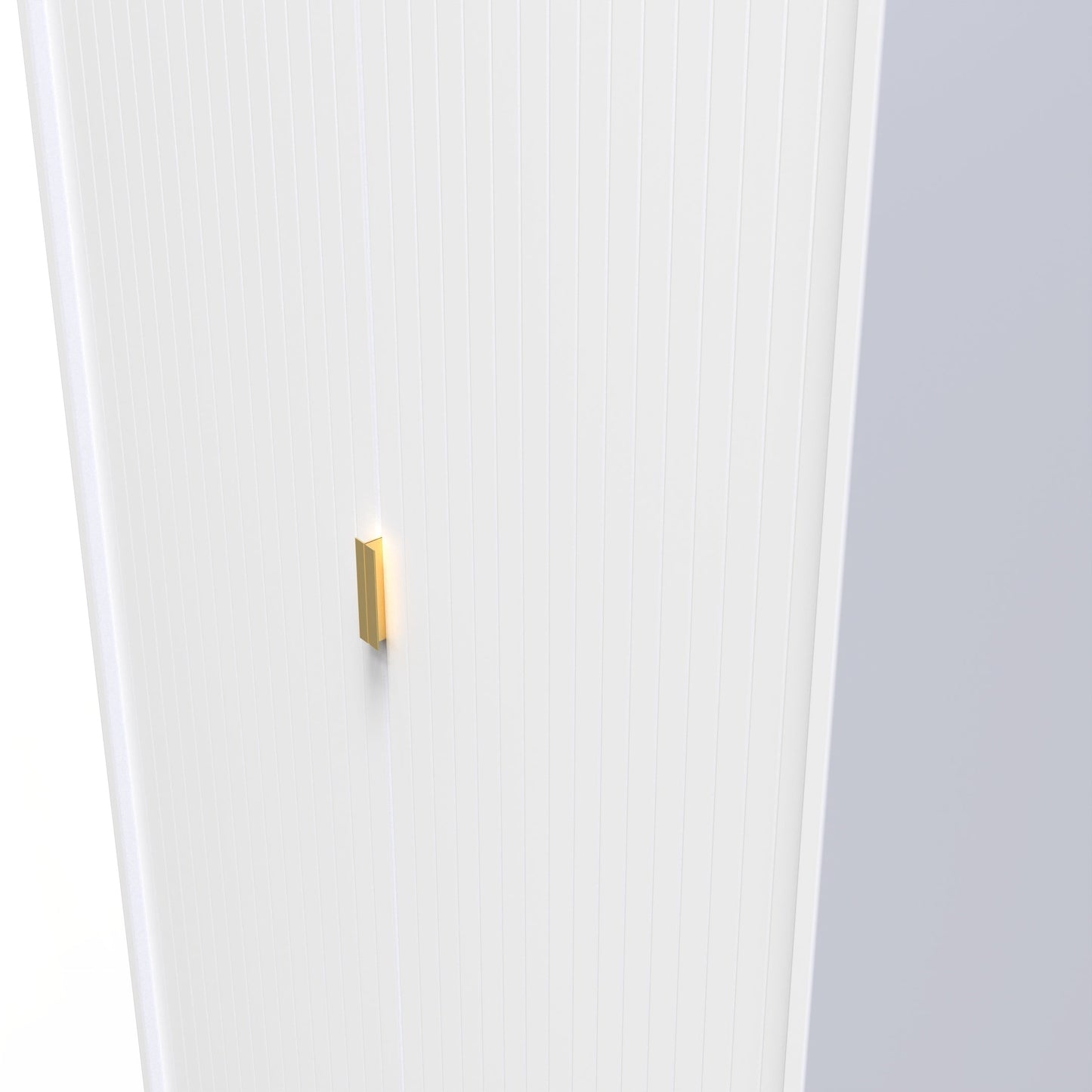 Linear Tall Wardrobe White 2 Doors 1 Shelf 197cm