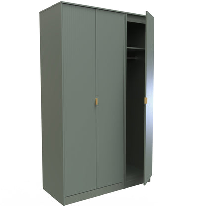 Linear Tall Wardrobe Not Applicable 3 Doors 1 Shelf 198cm