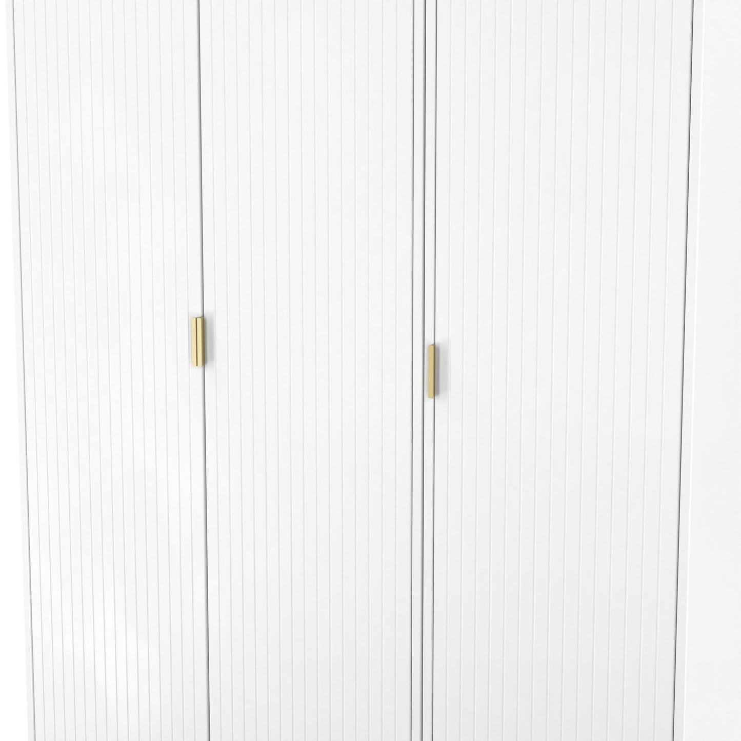 Linear Tall Wardrobe White 3 Doors 1 Shelf 198cm