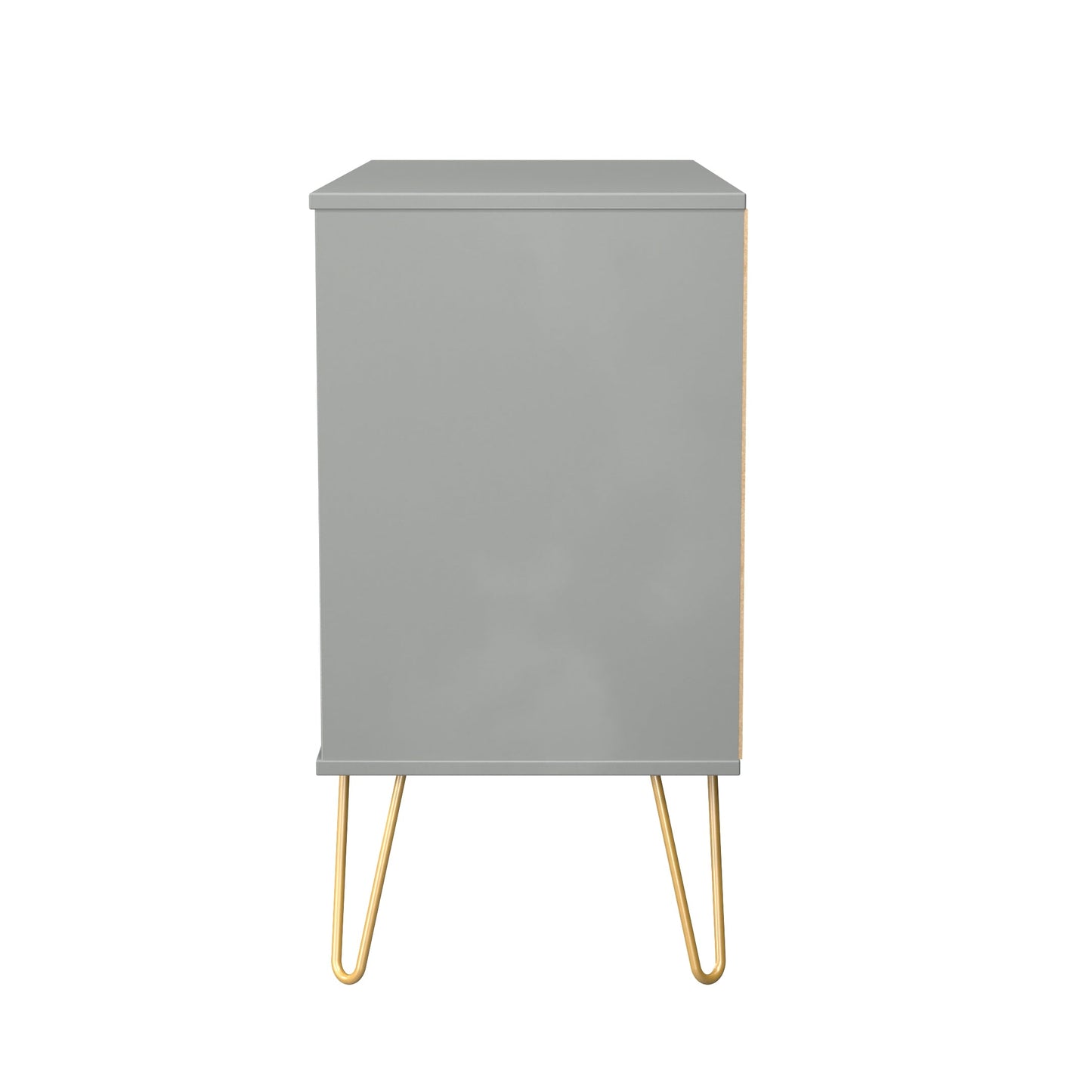 Linear TV Unit Grey 2 Shelves 3 Drawers 97cm