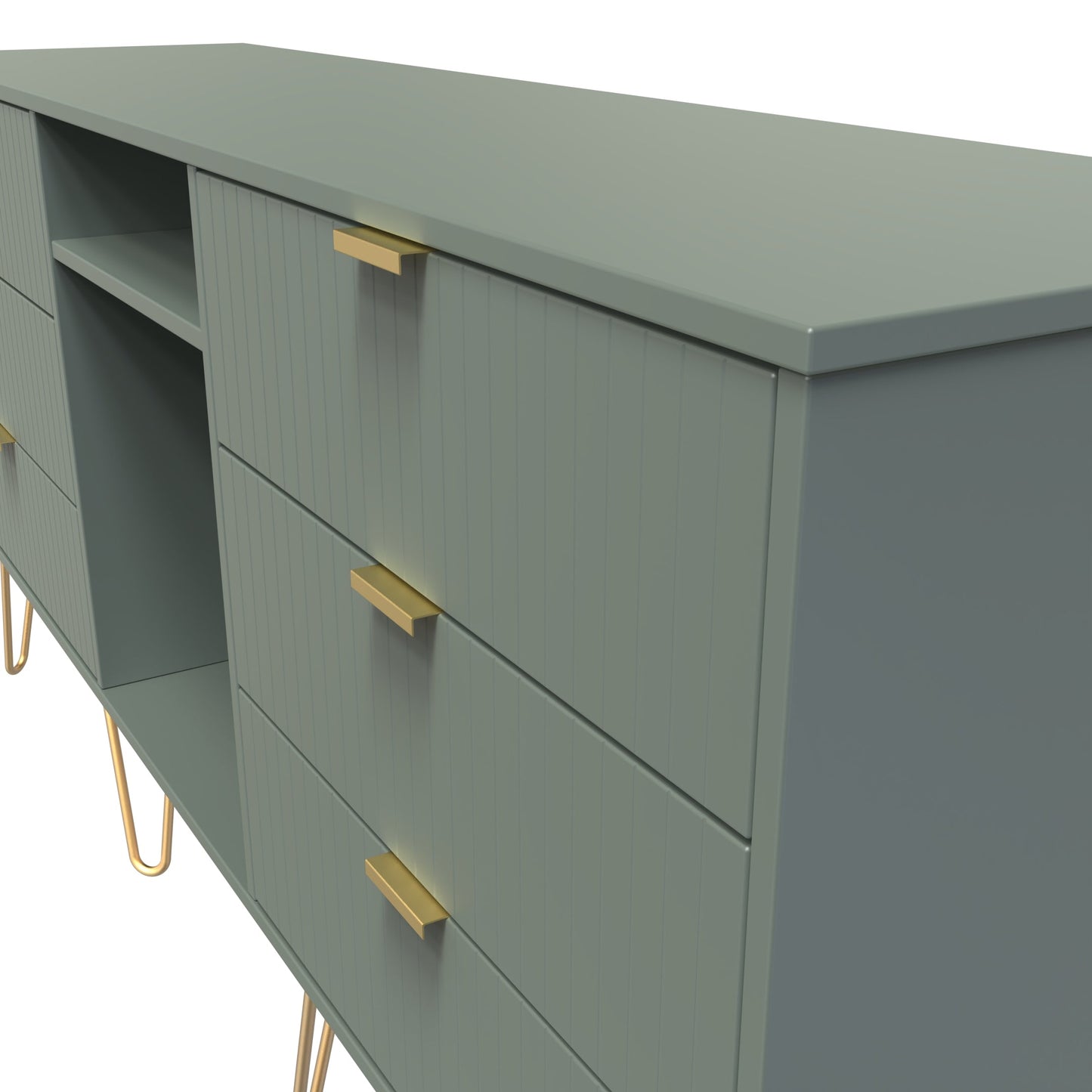 Linear TV Unit Not Applicable 2 Shelves 6 Drawers 152cm