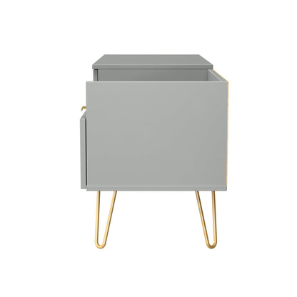 Linear TV Unit Grey 2 Drawers 128cm